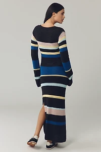 Spiritual Gangster Giselle Long-Sleeve Crochet Midi Dress