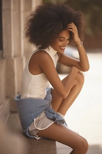 Varley Caley Fitted Rib Turtleneck Tank