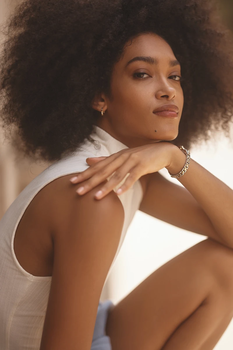 Varley Caley Fitted Rib Turtleneck Tank