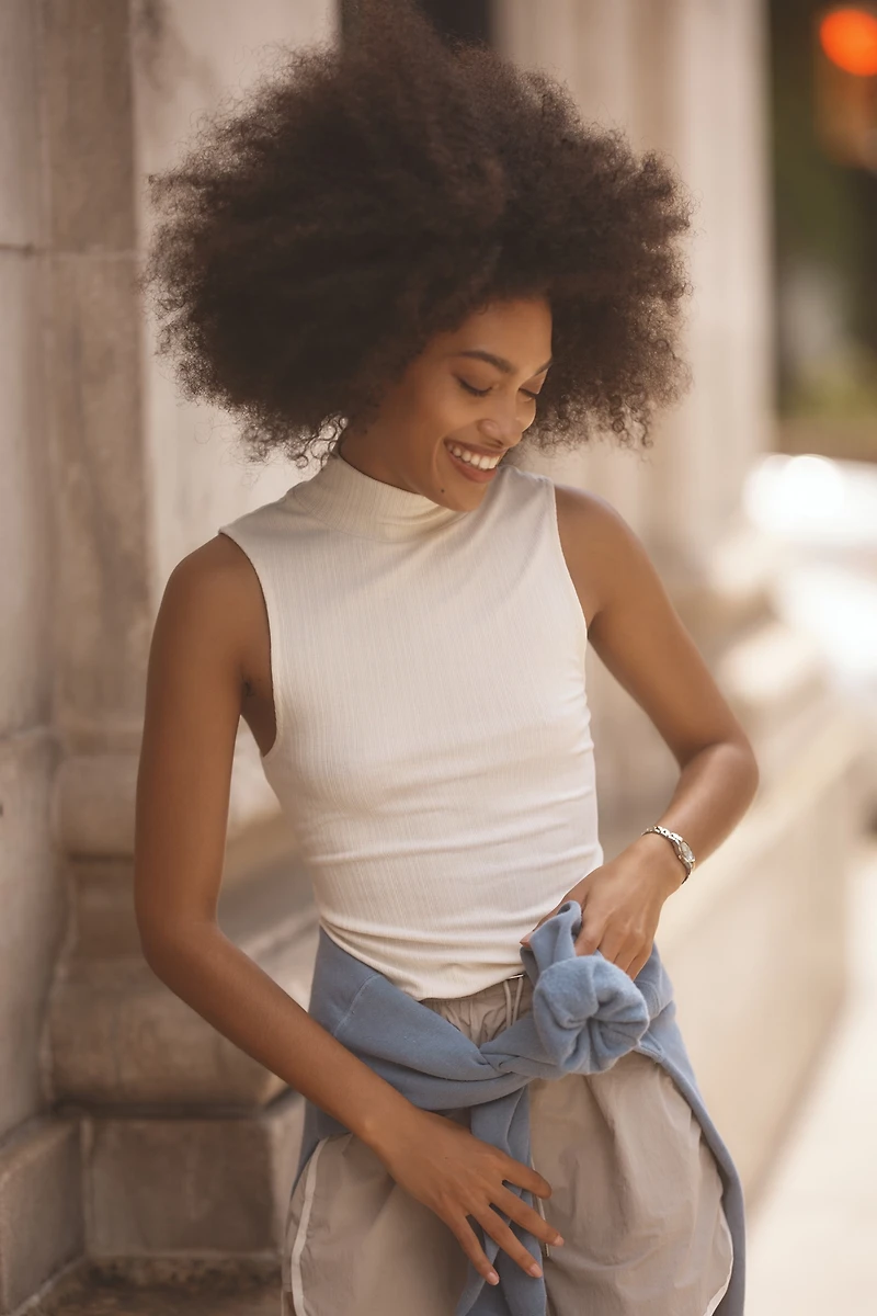 Varley Caley Fitted Rib Turtleneck Tank