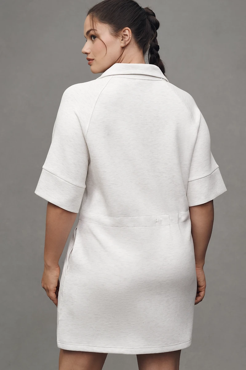 Varley Plus Paisley Half-Zip Mini Dress