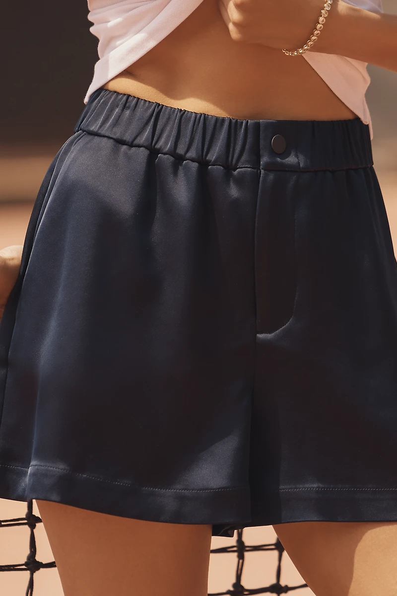 Varley Sarka High-Rise Sateen Shorts