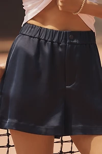 Varley Sarka High-Rise Sateen Shorts