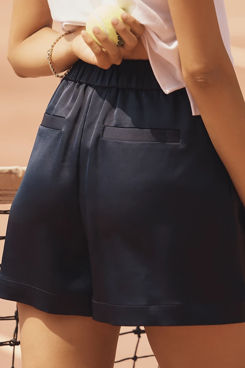 Varley Sarka High-Rise Sateen Shorts