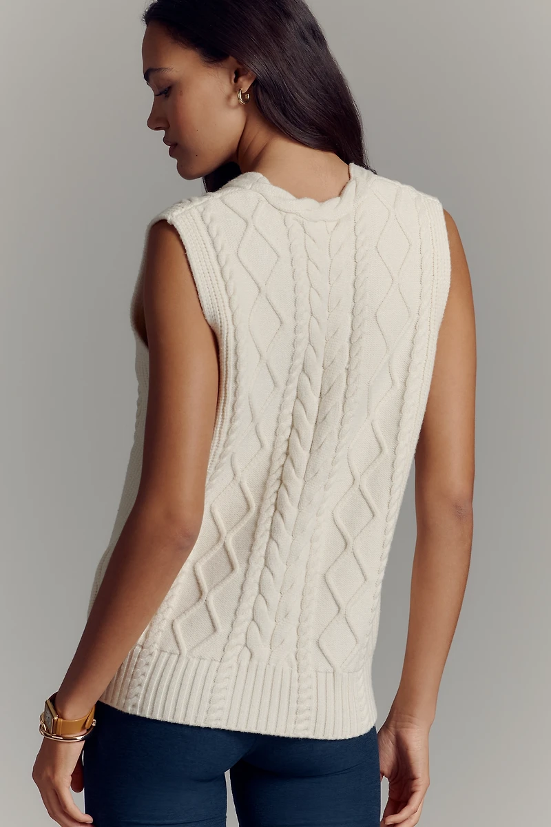 Varley Kay Cable-Knit Sweater Vest