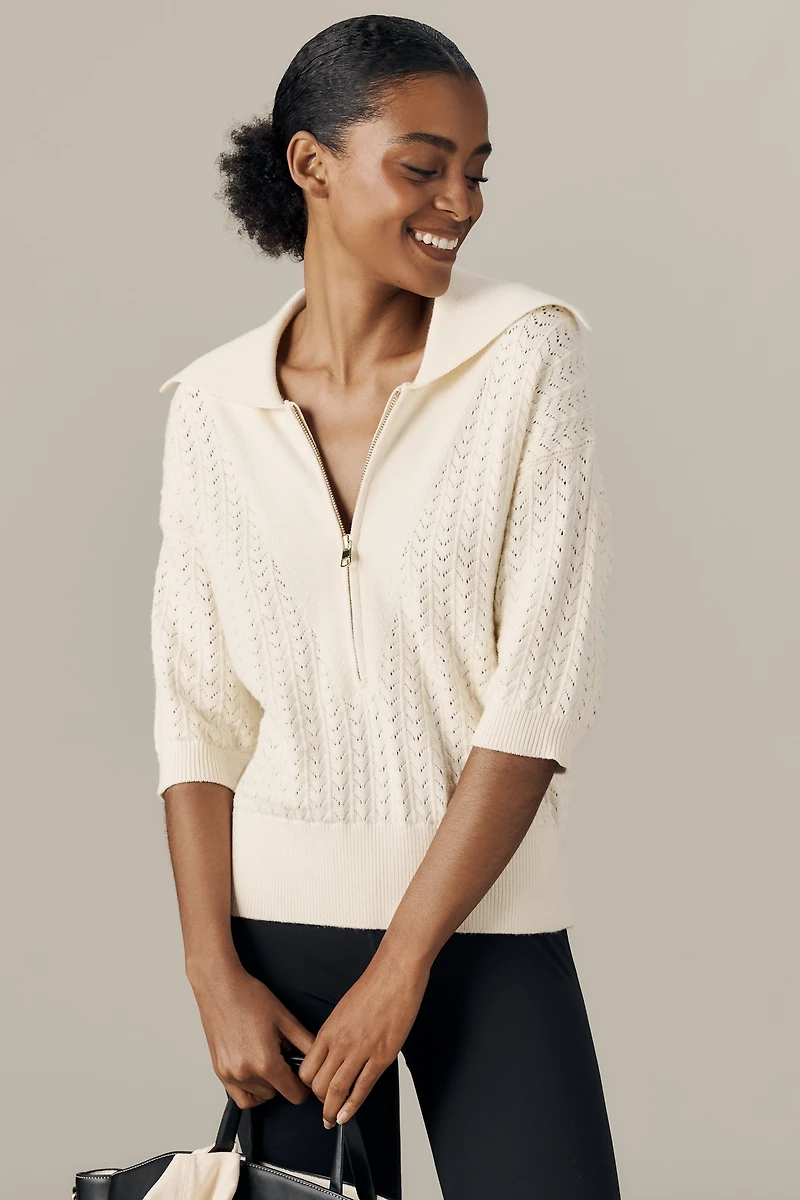 Varley Arney Half-Zip Polo Sweater