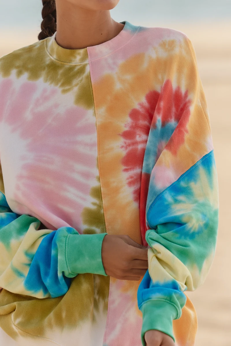 Electric & Rose Tie-Dye Pullover Sweatshirt