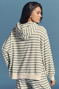 Electric & Rose Striped Hooded Sweatshirt