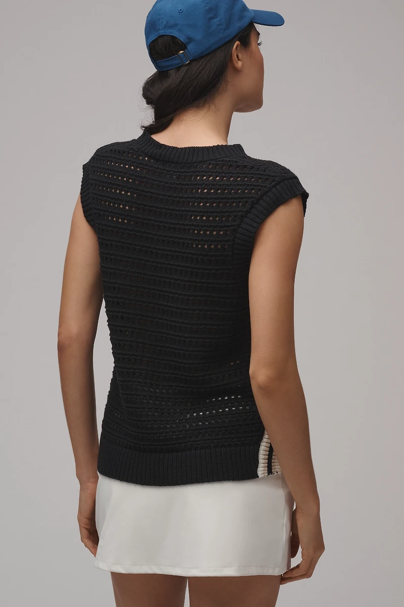 Lune Celeste Crochet Knit Sleeveless Top