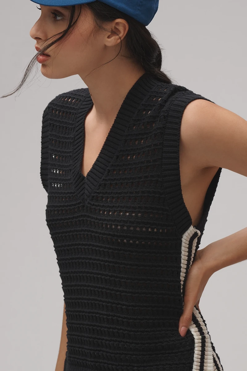 Lune Celeste Crochet Knit Sleeveless Top