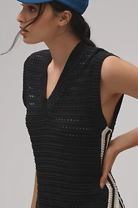 Lune Celeste Crochet Knit Sleeveless Top