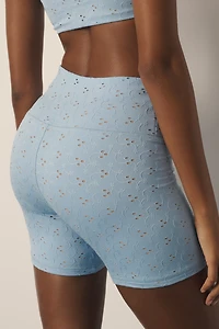 STRUT THIS Eyelet High-Rise Biker Shorts