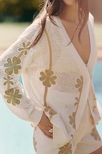Celandine Cotton Pointelle Surf Shorts