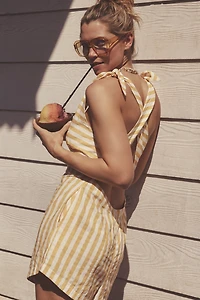Celandine Halter Button-Front Romper