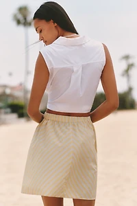 Celandine Cotton Embroidered Mini Skirt
