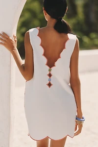 Celandine Scalloped Cutout Mini Shift Dress