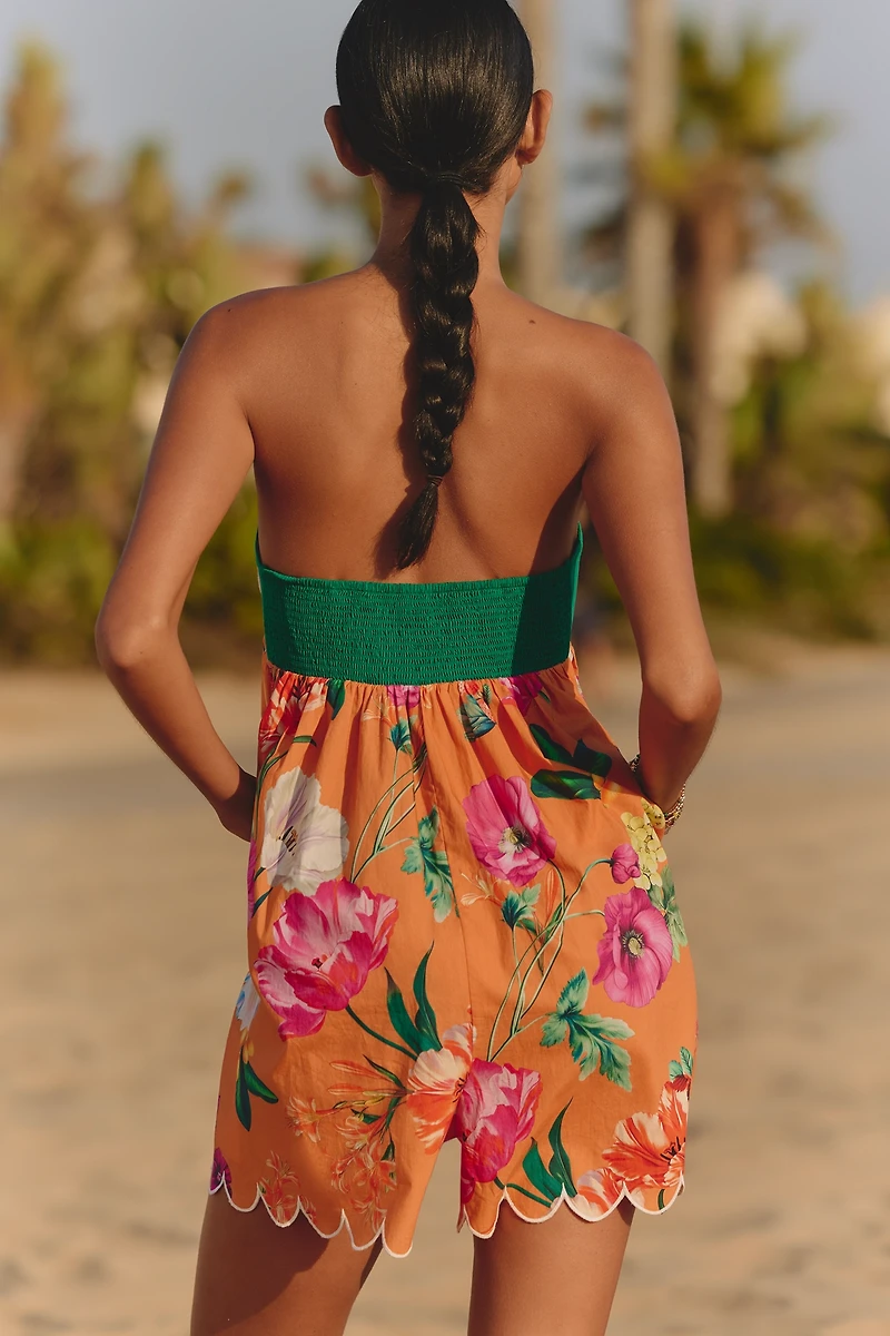 Celandine Strapless Tulip Babydoll Romper