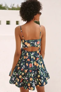 Mahila Tiered Cotton Sleeveless Mini Dress