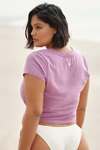 Celandine Mock-Neck Twist Baby Tee