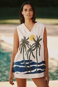 Celandine Sleeveless Hoodie Cover-Up Mini Dress