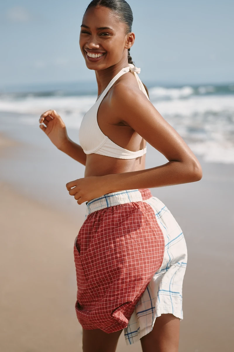 Celandine Patchwork Drawstring Shorts