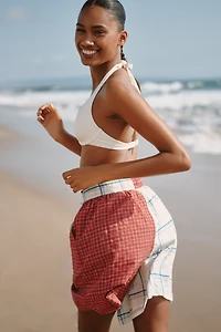 Celandine Patchwork Drawstring Shorts