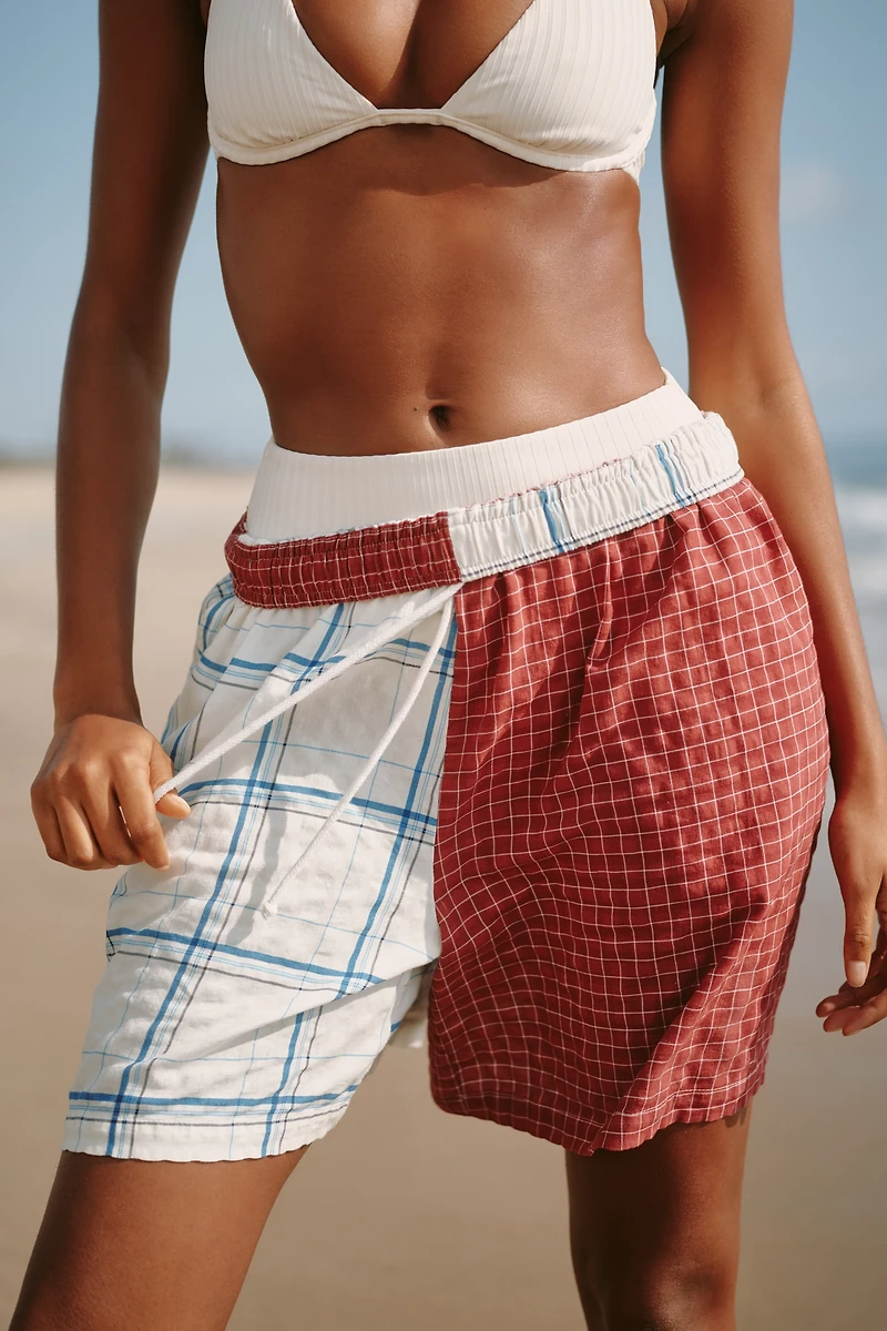 Celandine Patchwork Drawstring Shorts