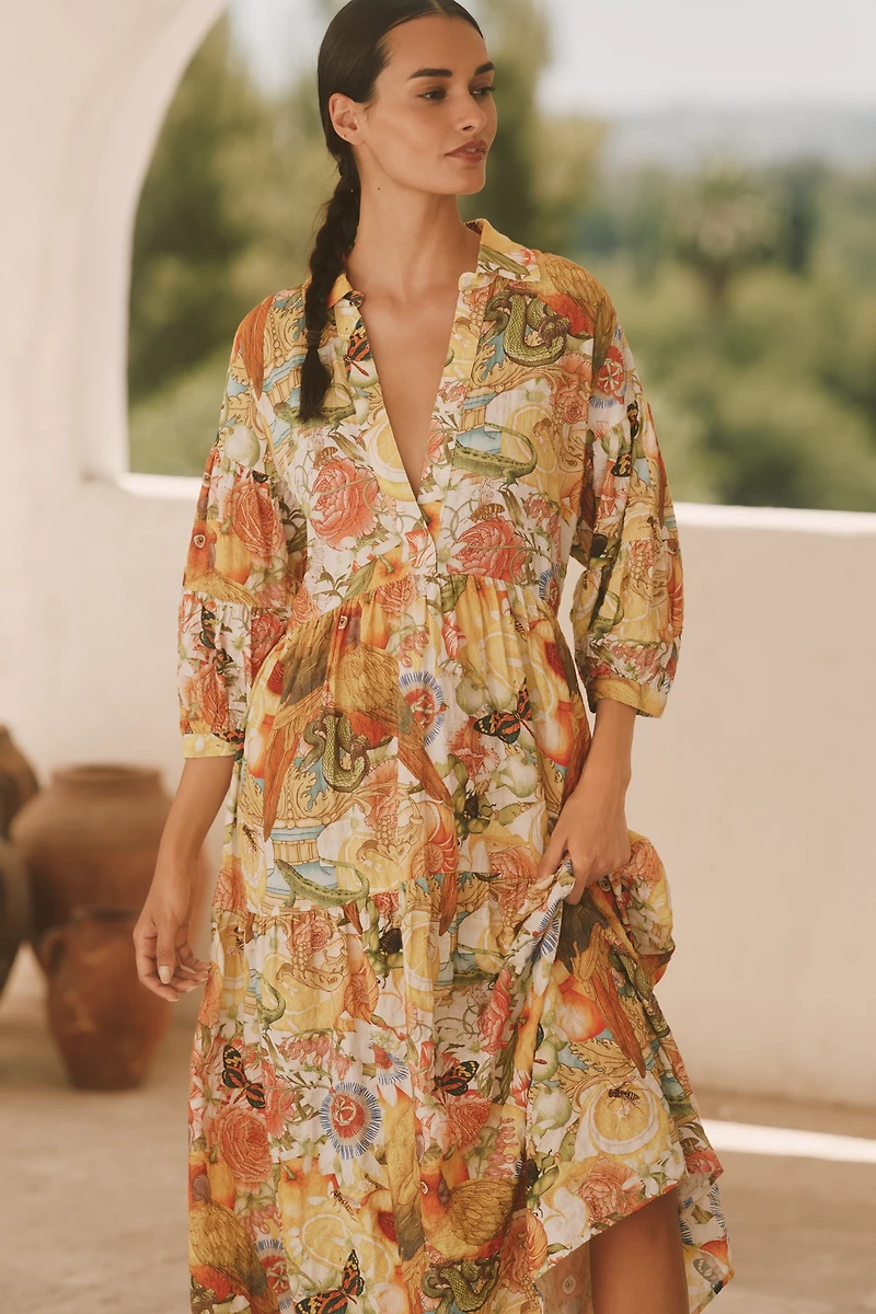 The Carolita Printed Shirt Dress by Emily Carter x Celandine