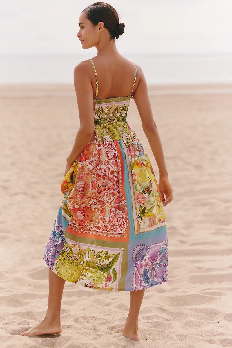 Celandine x Emily Carter Sleeveless Beaded Midi Dress