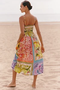 Celandine x Emily Carter Sleeveless Beaded Midi Dress