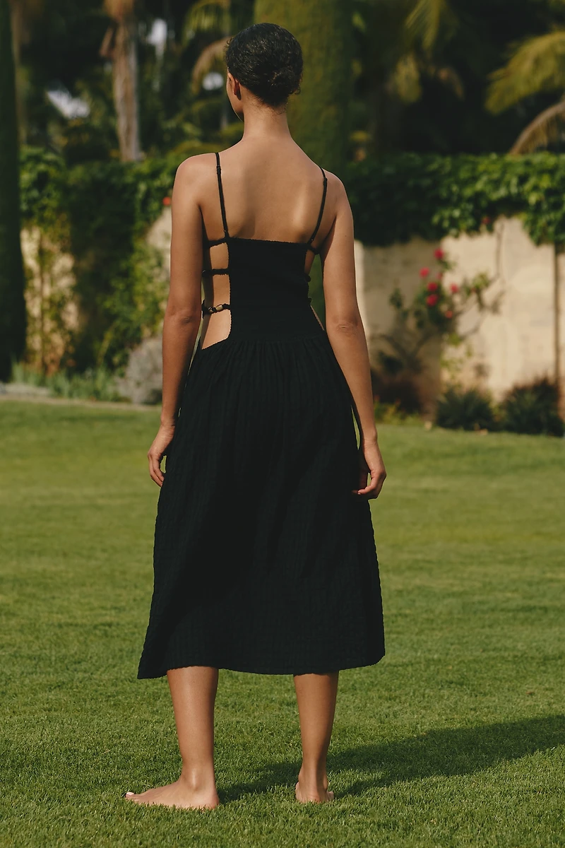 Celandine Sleeveless Beaded Midi Dress