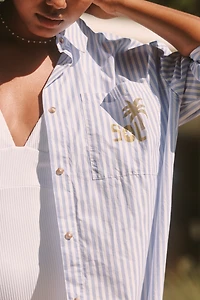 Celandine Graphic Oversized Buttondown Shirt