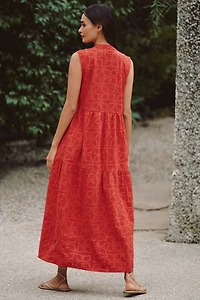 The Kallie Sleeveless Flowy Midi Dress by Celandine