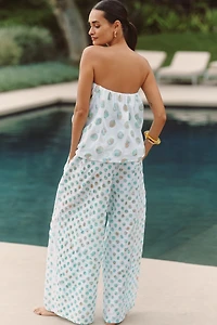 Celandine Strapless Polka Dot Top