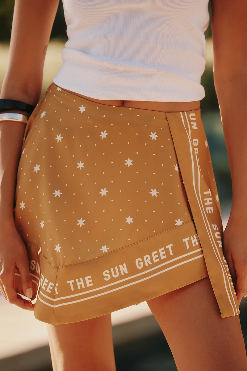 Celandine Silky Scarf Mini Skirt