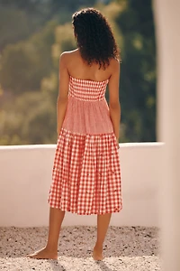 Celandine Strawberry Fields Strapless Waisted Dress