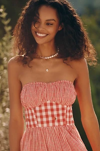 Celandine Strawberry Fields Strapless Waisted Dress