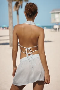 Celandine 100% Cotton Buttondown Halter Top