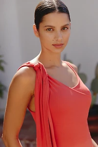 Celandine Ruched Slinky Mini Dress