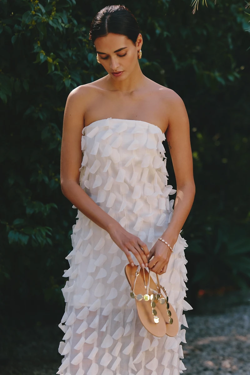 SUBOO Orbit Strapless Organza Maxi Dress