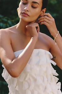 SUBOO Orbit Strapless Organza Maxi Dress