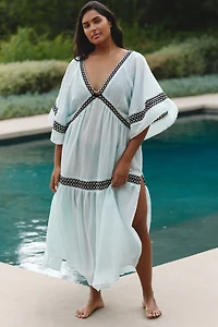 Celandine Plus Tiered V-Neck Kaftan