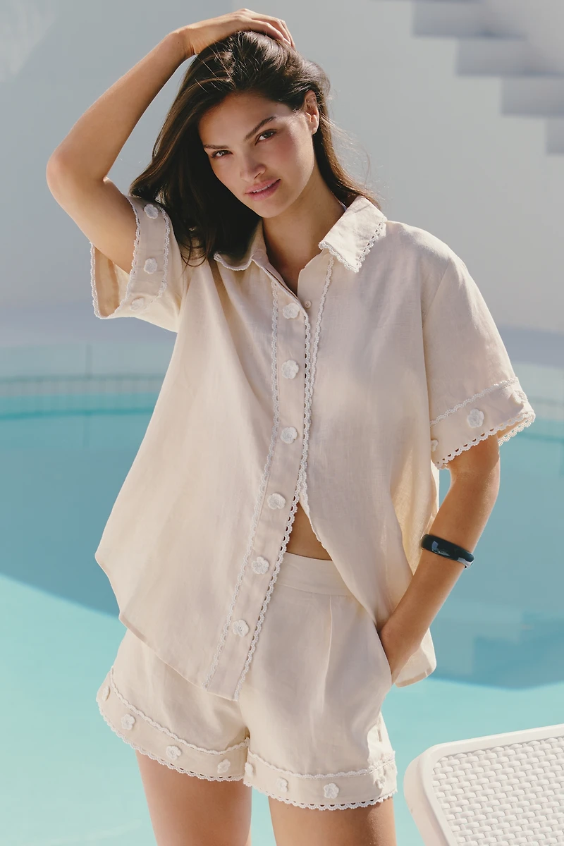 English Factory Linen Shorts