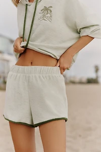 Celandine Embroidered Terry Shorts