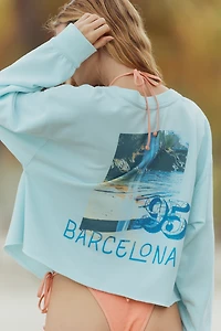 Celandine Crop Crew-Neck Sweatshirt