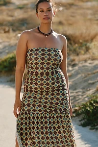 Celandine Printed Mesh Midi Dress