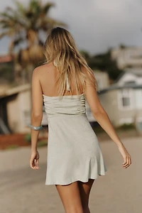Celandine Terry Halter Mini Dress