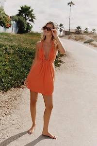 Celandine Strappy Plunge Mini Dress