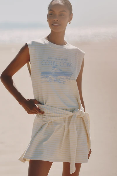 Celandine 100% Cotton Knotted Tee Mini Dress