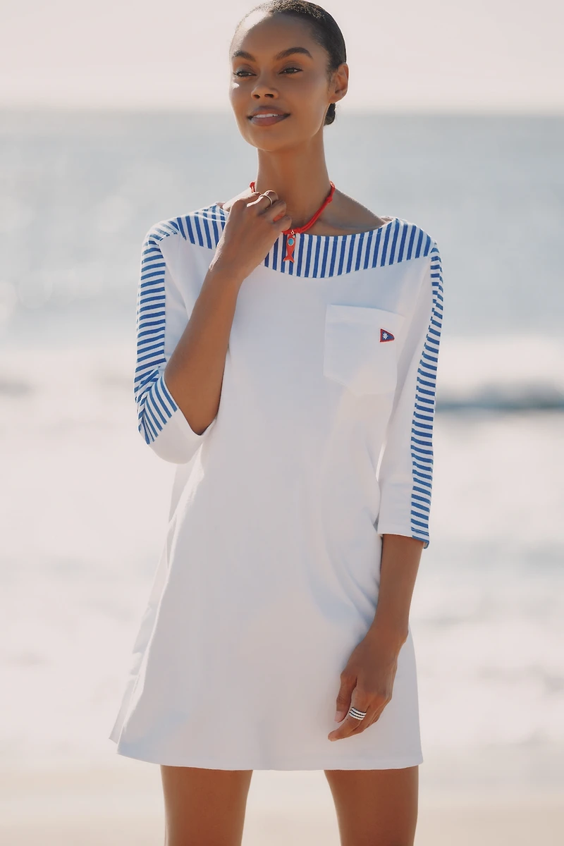 Celandine Punting Boat-Neck T-Shirt Mini Dress
